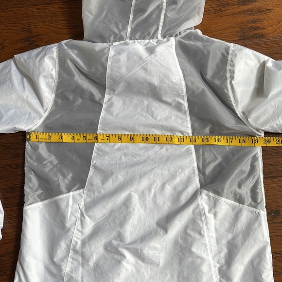 White hoodie rain jacket - Picture 3 of 5